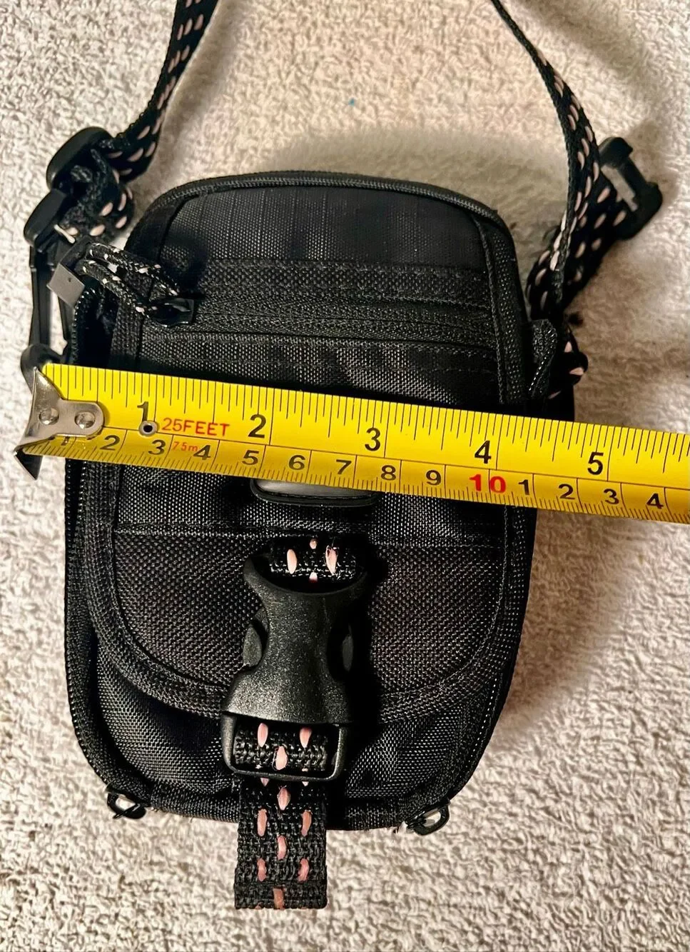Samsonite Black Compact Camera Bag Phone Case Black and Pink Crossbody Strap